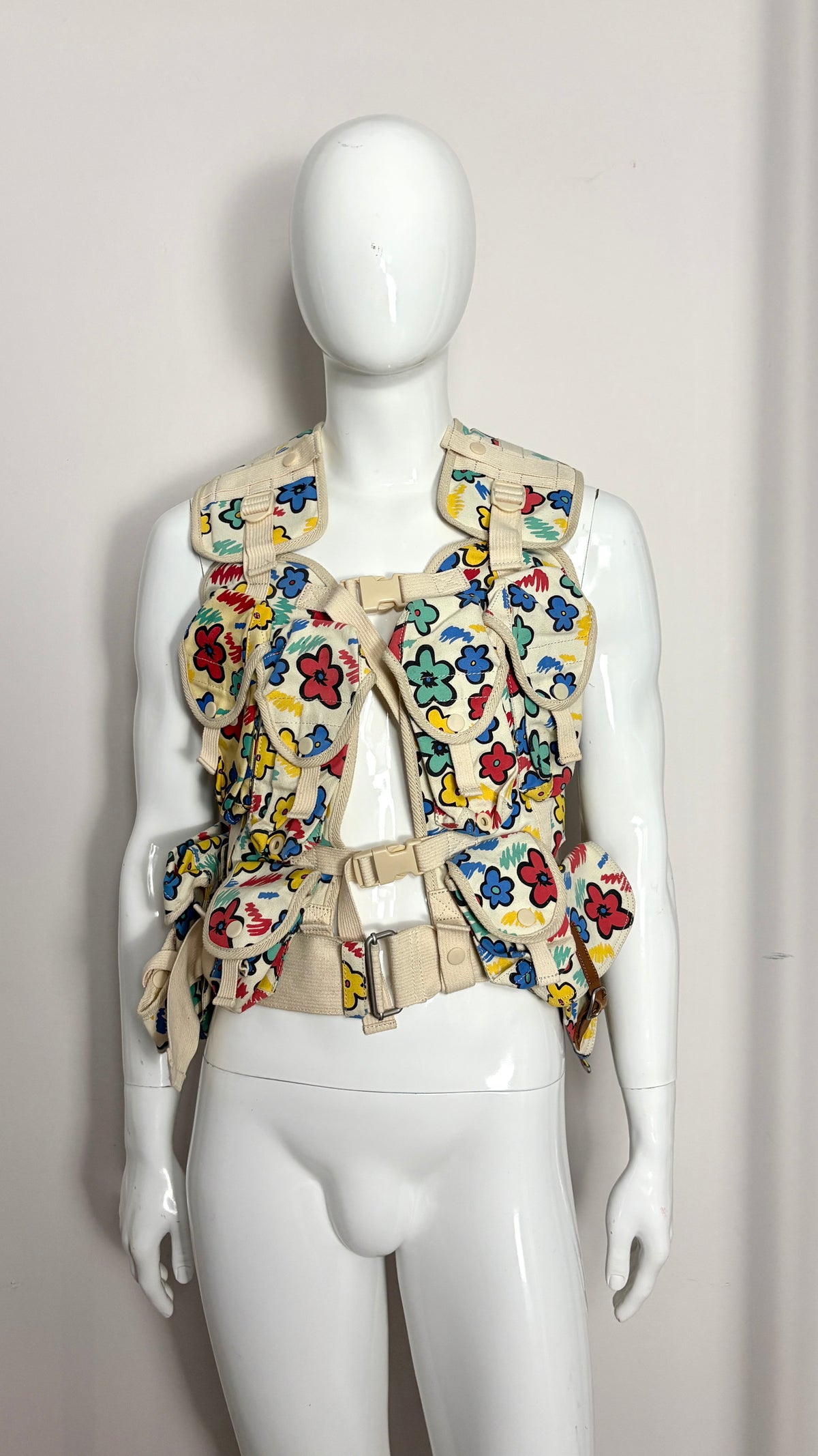 Bernhard Willhelm S/S 2003 floral utility vest