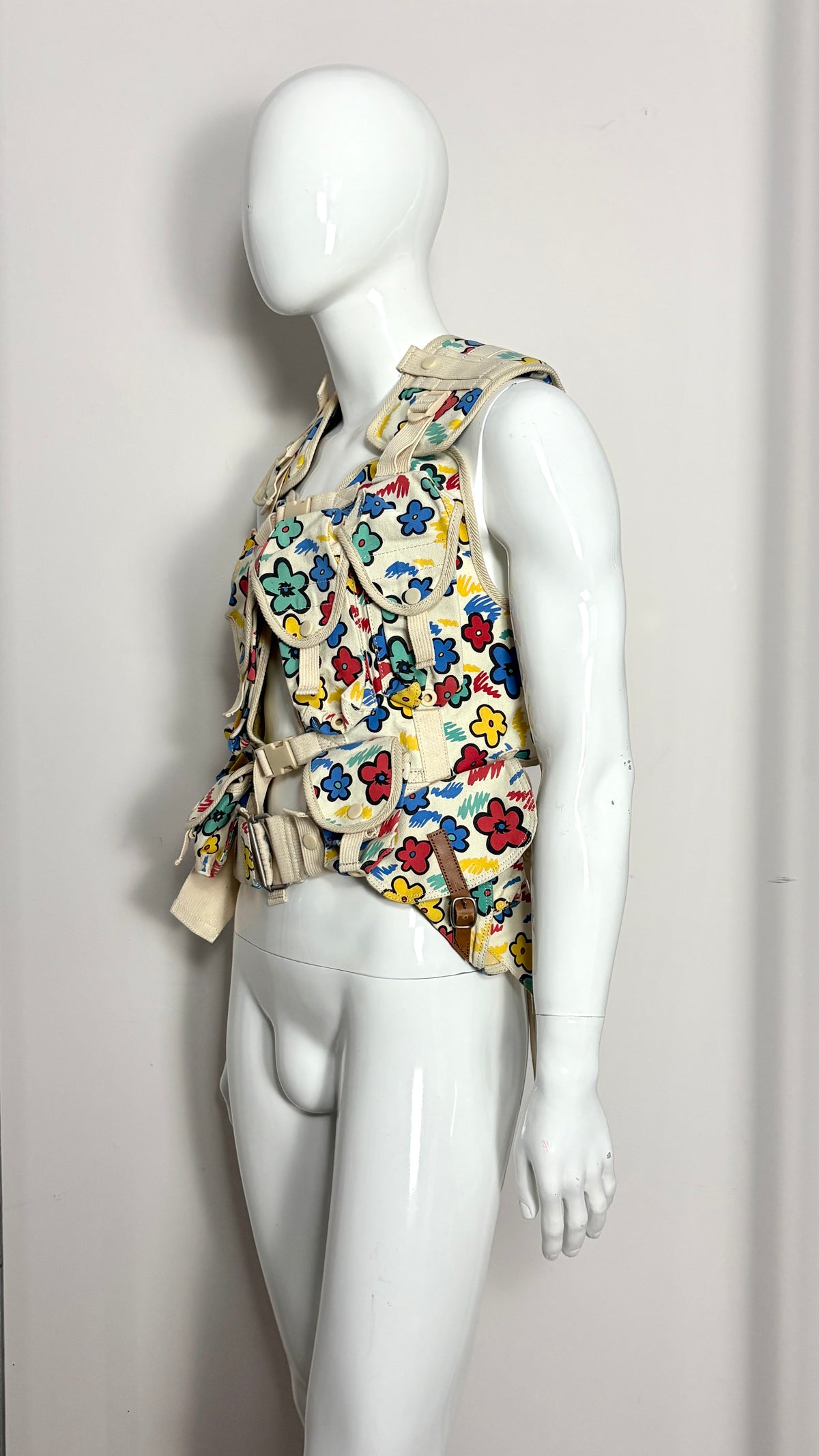 Bernhard Willhelm S/S 2003 floral utility vest