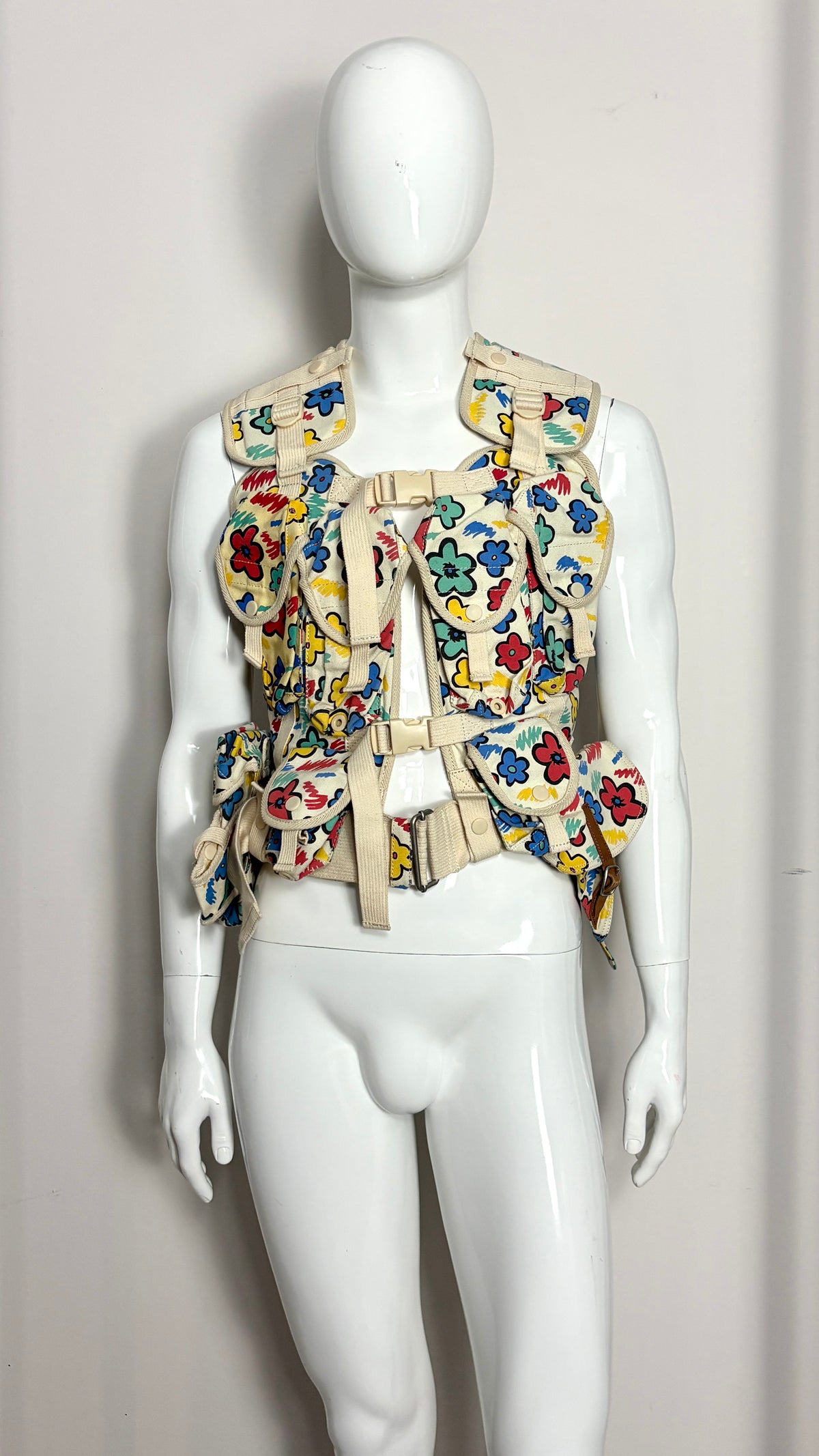 Bernhard Willhelm S/S 2003 floral utility vest