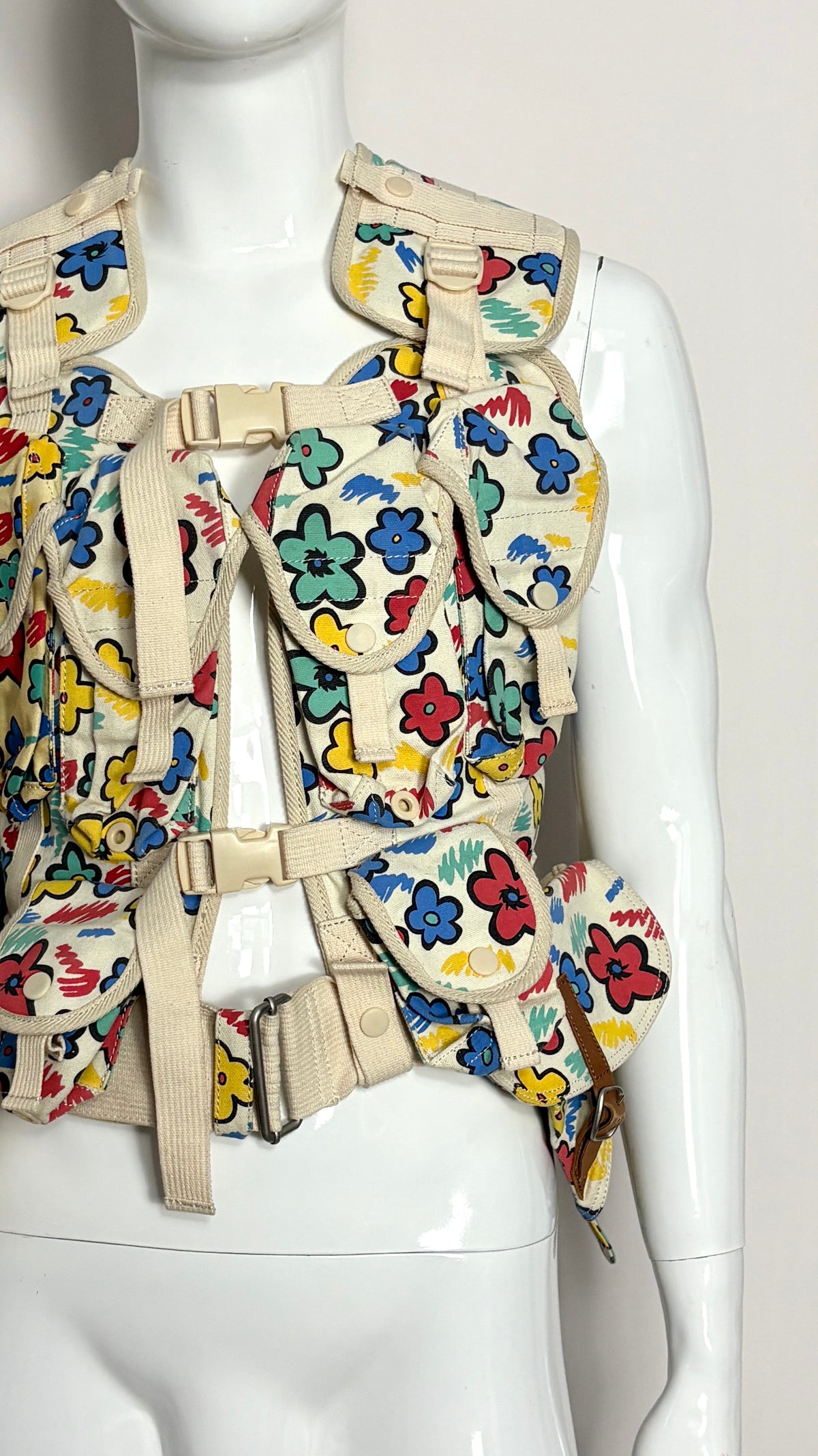 Bernhard Willhelm S/S 2003 floral utility vest