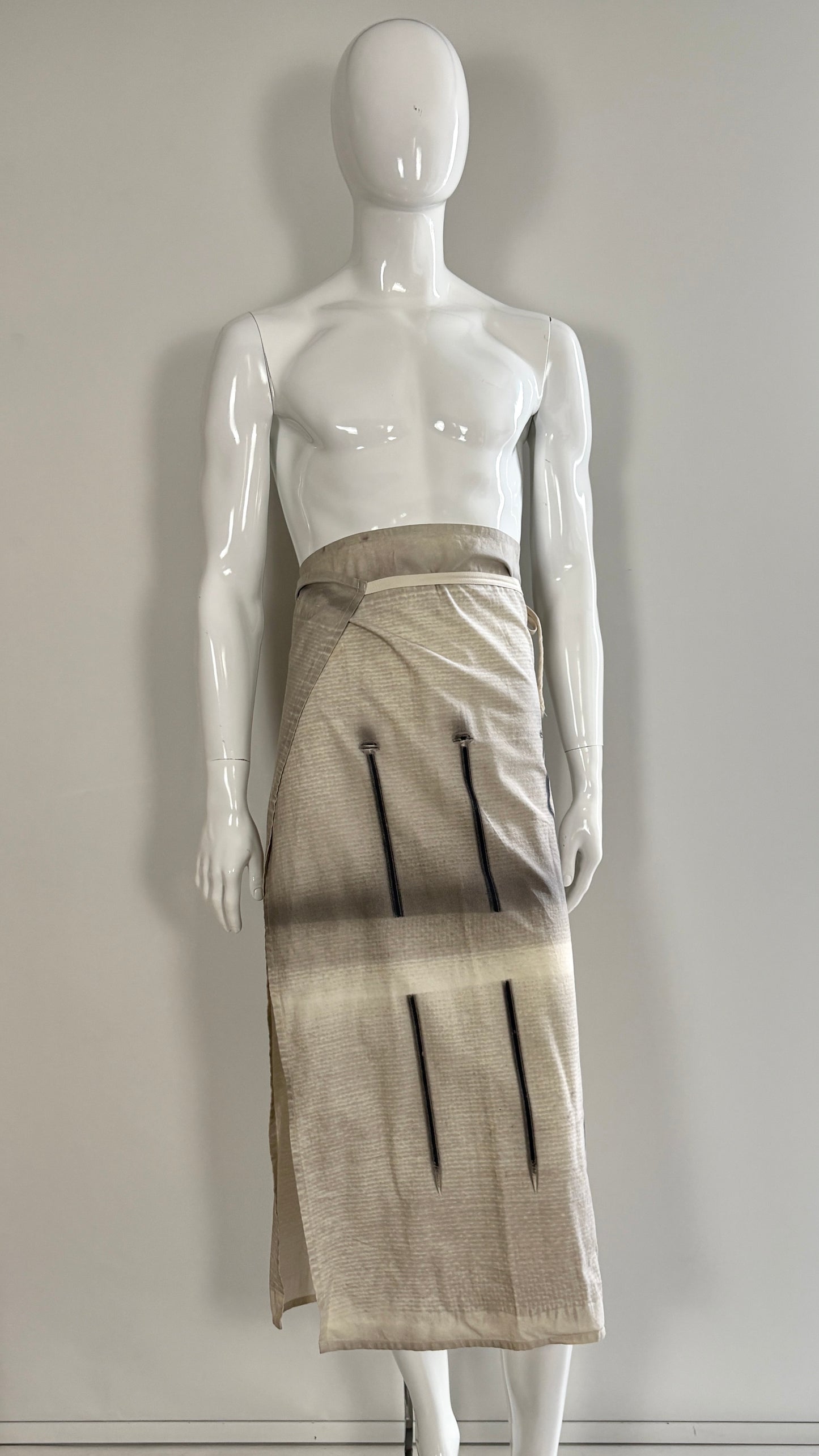 A Margiela trompe l’oeil pin wrap apron/skirt