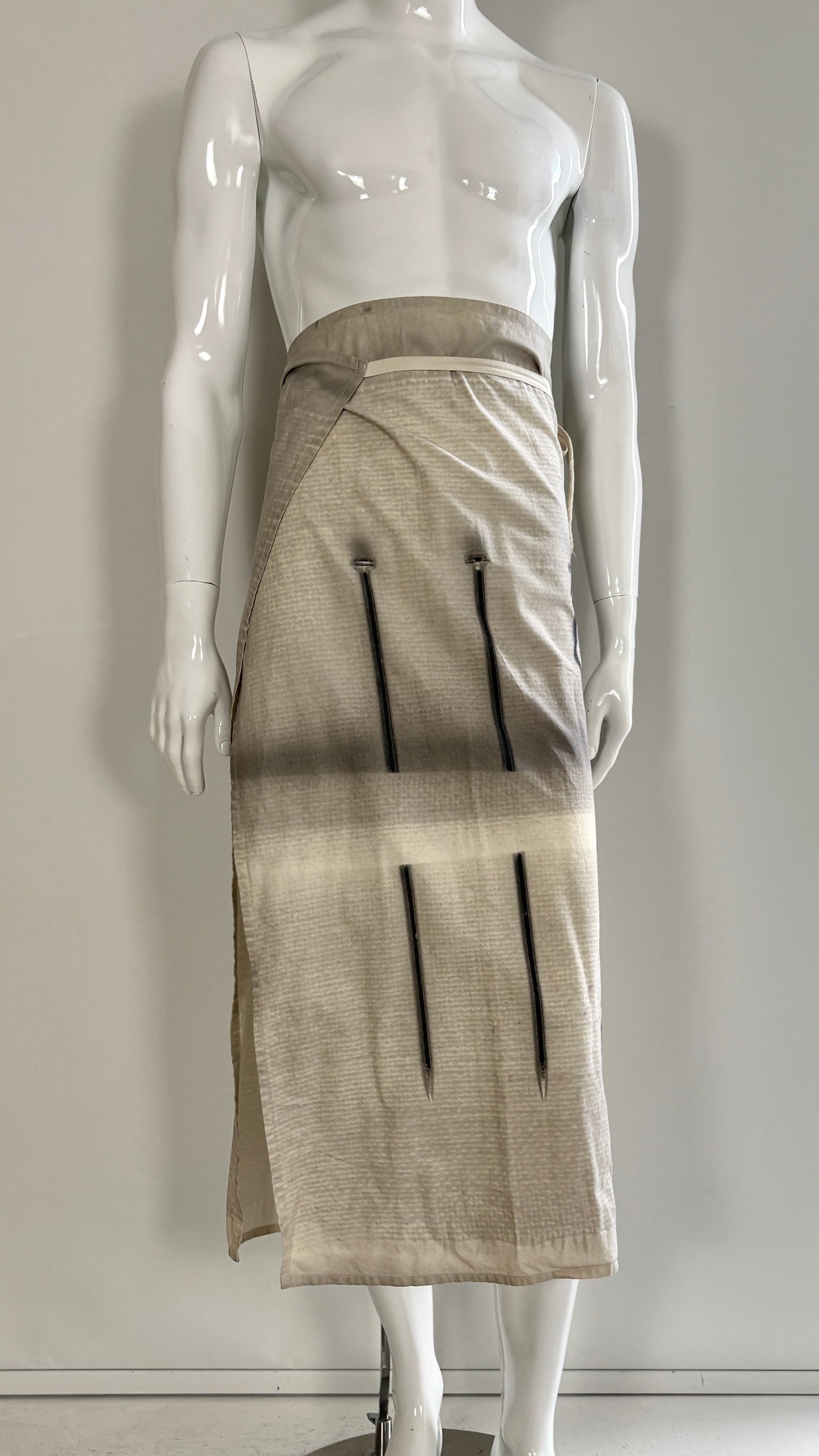 A Margiela trompe l’oeil pin wrap apron/skirt