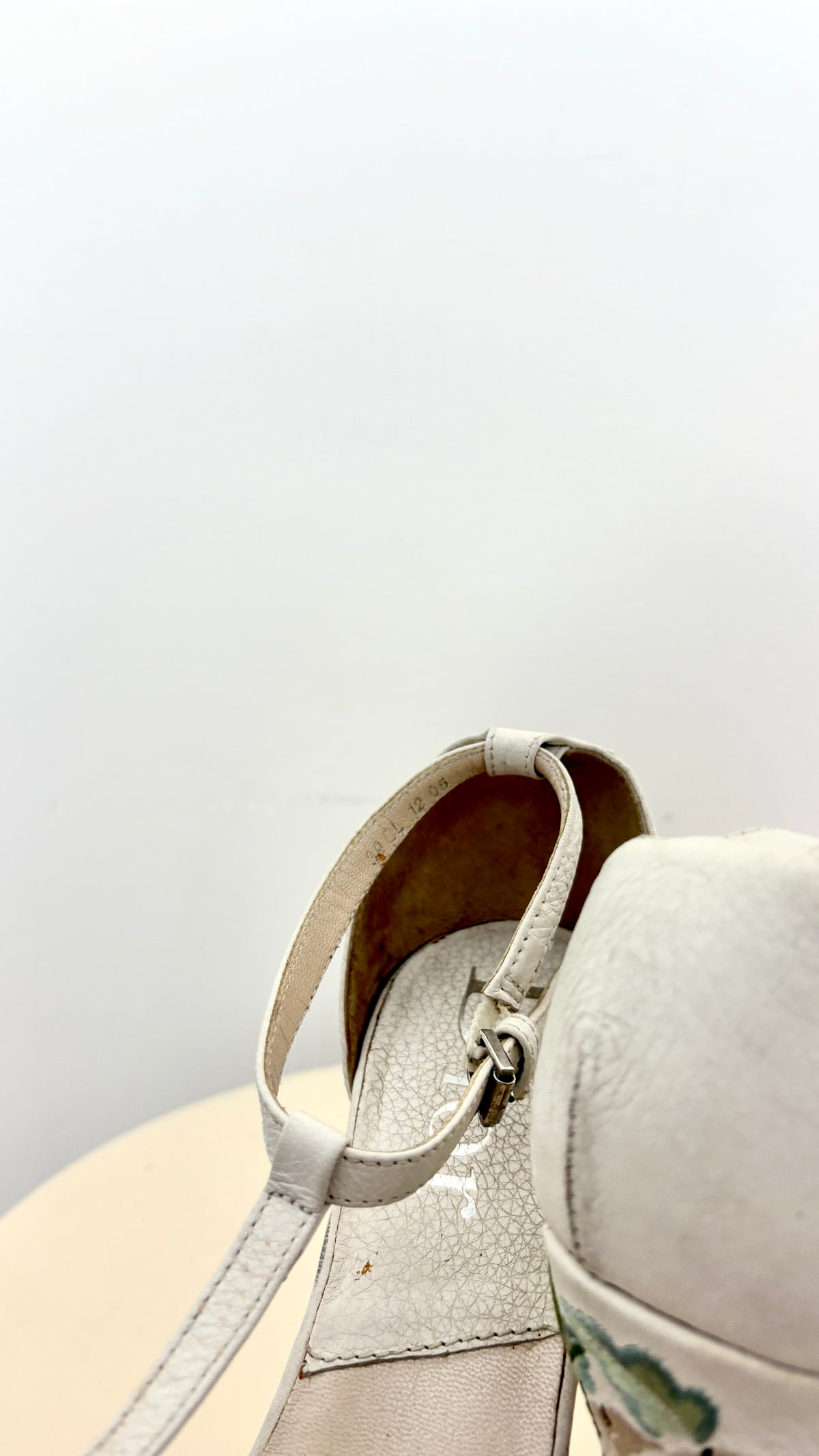 Christian Dior CD embroidered wedge heels