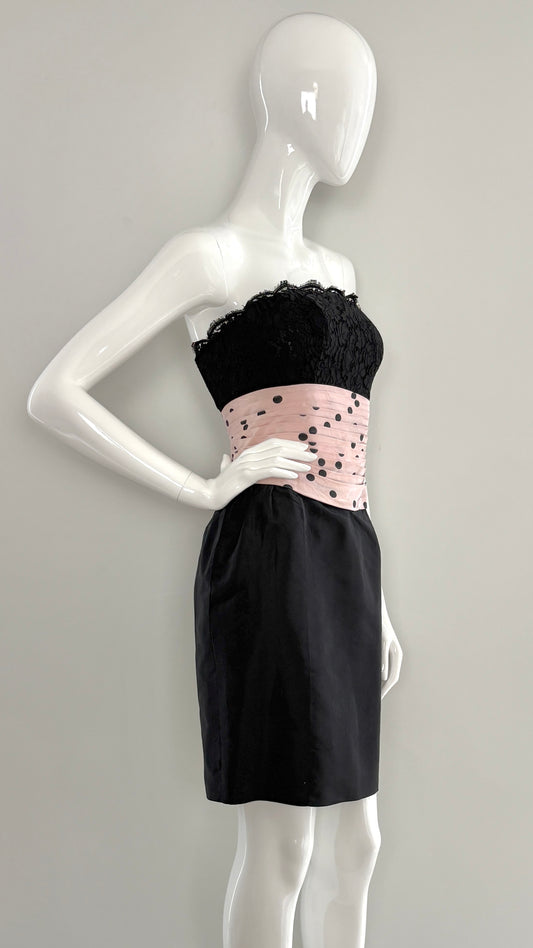 Chanel cocktail dress with polkadot detail