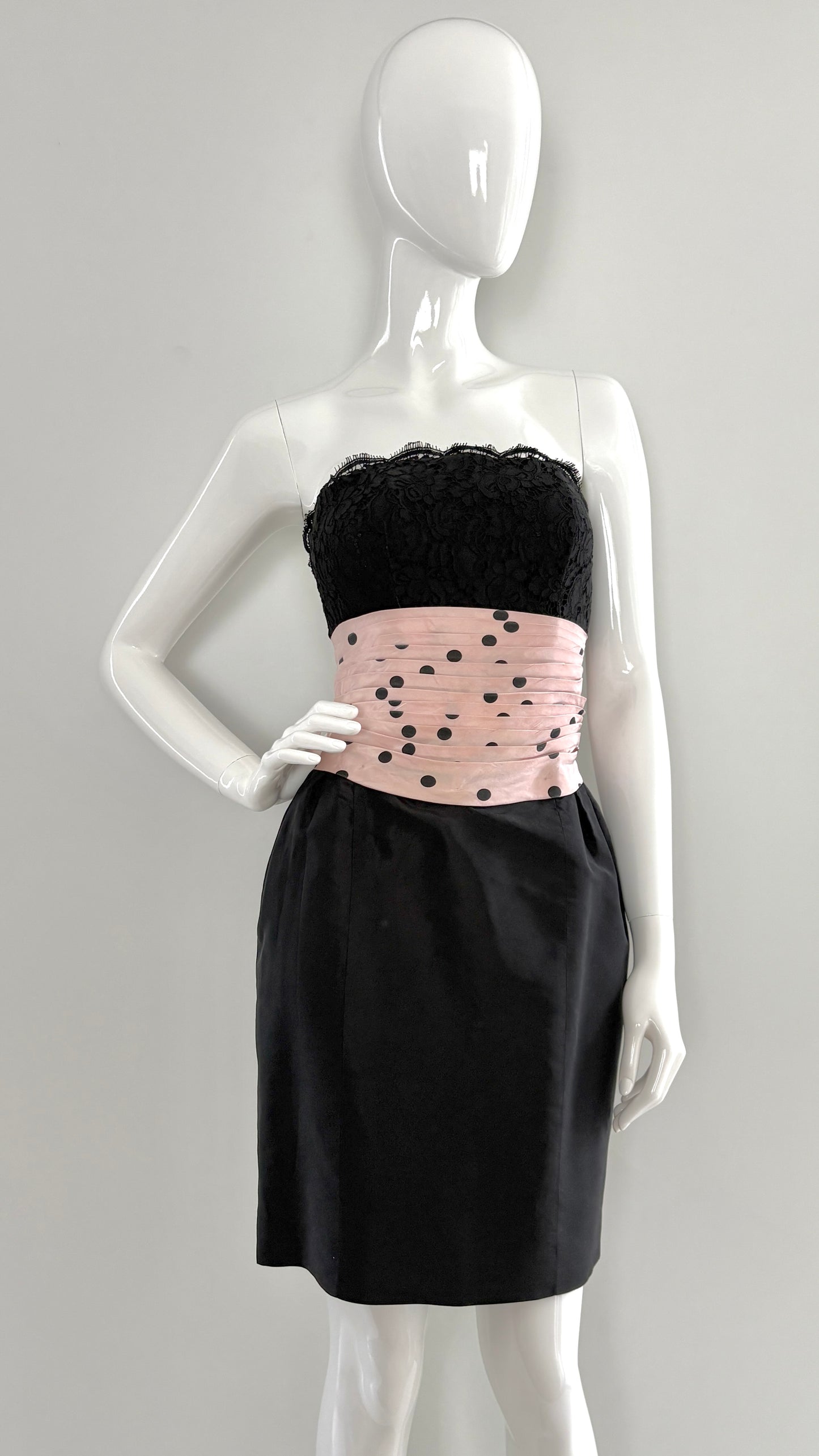 Chanel cocktail dress with polkadot detail