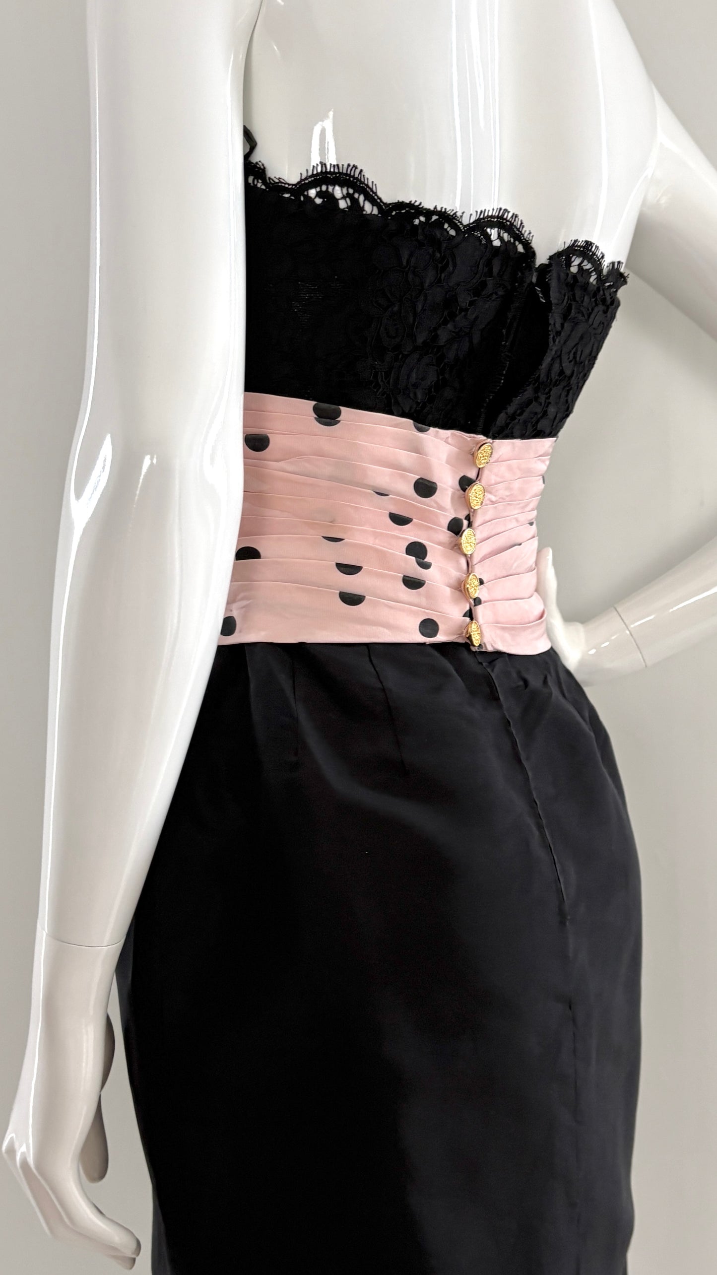 Chanel cocktail dress with polkadot detail