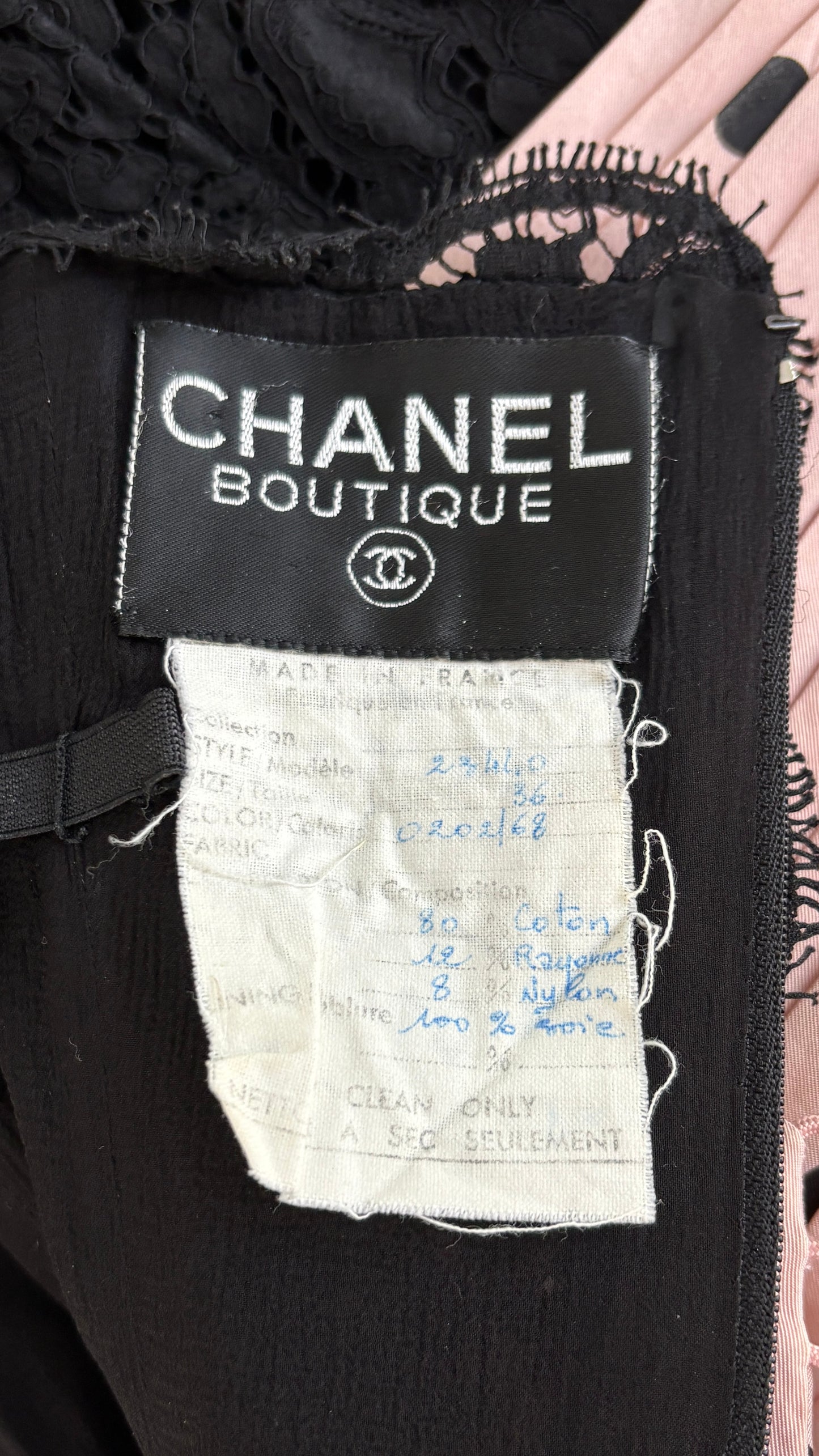 Chanel cocktail dress with polkadot detail