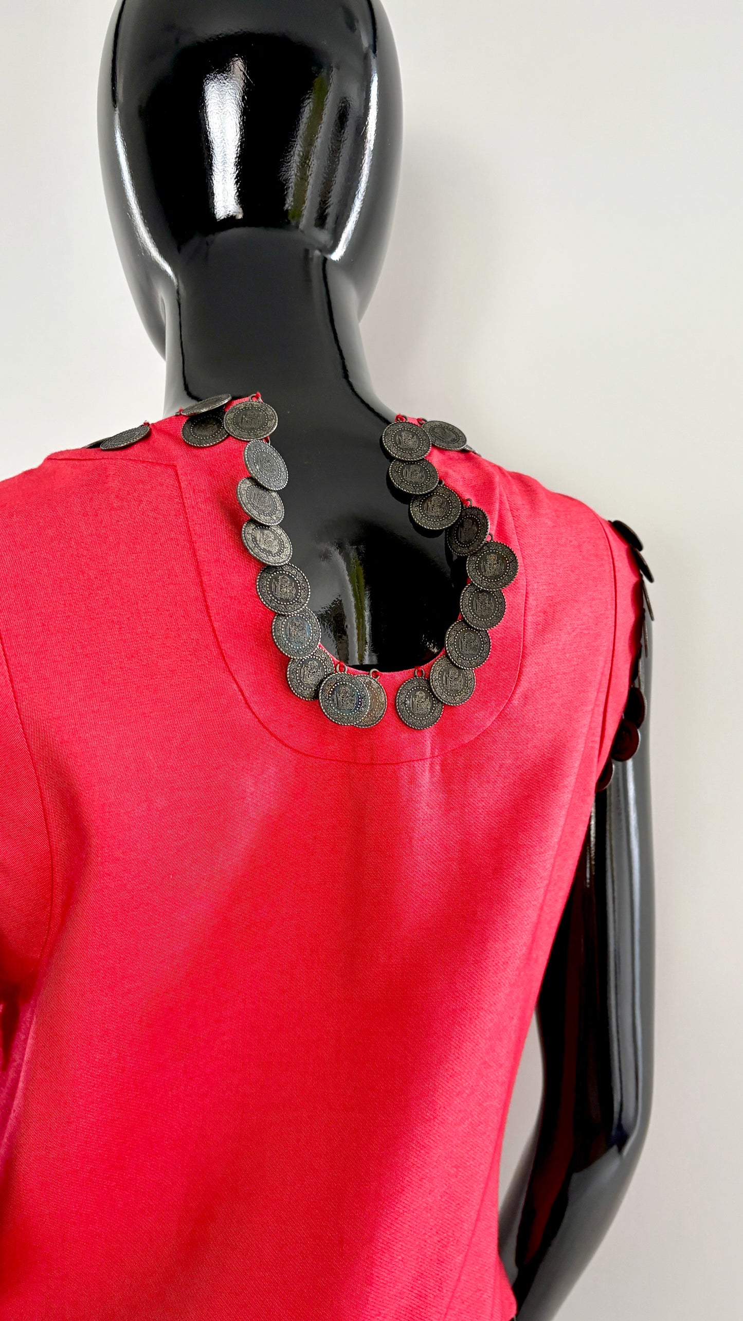 Alexander McQueen S/S 2000 vest with coin trim