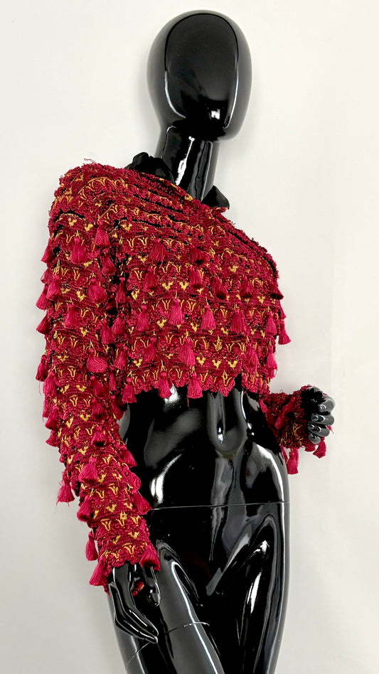 Callaghan red and gold bolero with tassels
