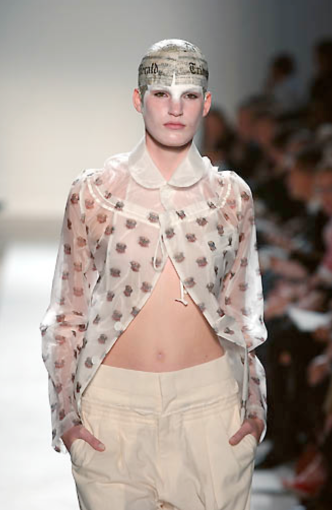 Comme des Garcons S/S 2002 dog print sheer jacket