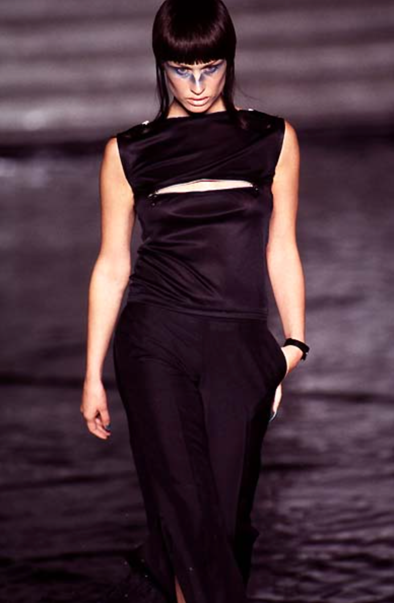 Alexander McQueen S/S 1997 zip neckline top