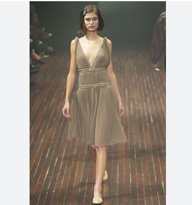 Lanvin S/S 2005 by Alber Elbaz grecian gathered dress