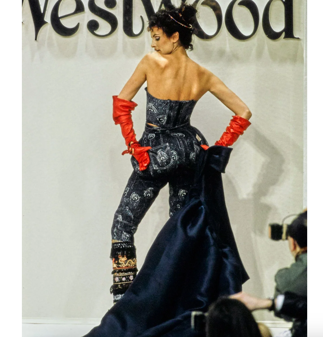 Vivienne Westwood A/W 1994 "On Liberty" feather jeans