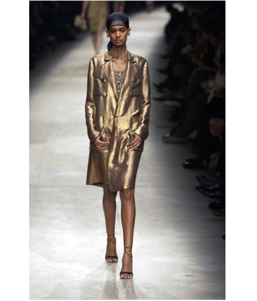 Lanvin S/S 2003 by Alber Elbaz gold metal coat
