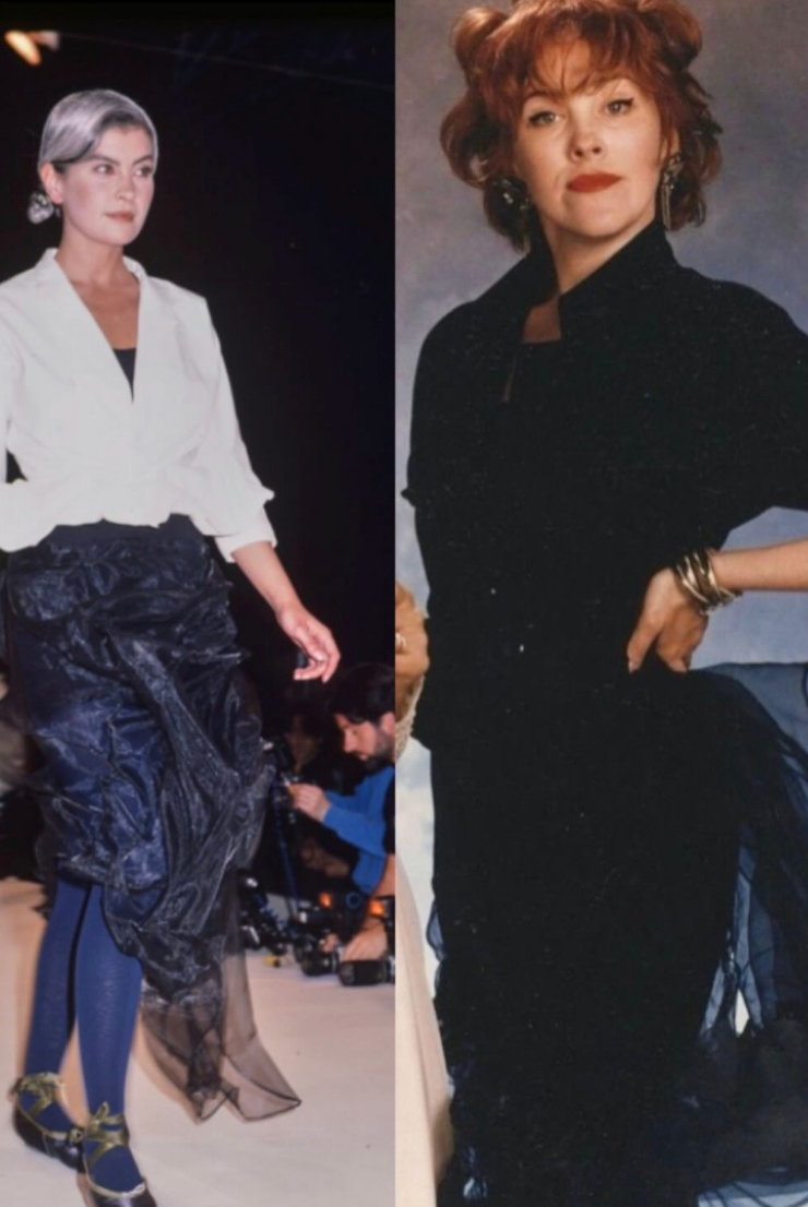 Yohji YamamotoS/S 1987 wired jacket and dress bronze skirt ensemble