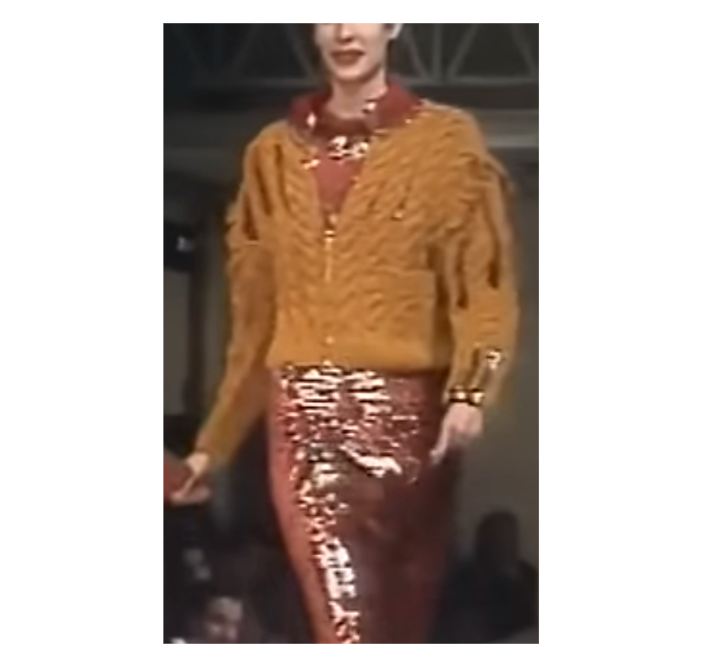Vivienne Westwood S/S 1991 menswear cut and slash/pitti uomo chenille knitted slash jacket