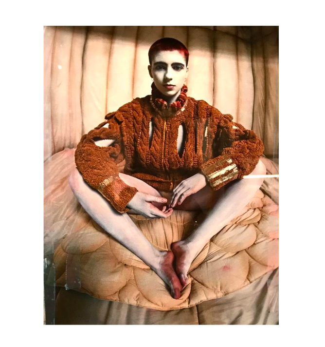 Vivienne Westwood S/S 1991 menswear cut and slash/pitti uomo chenille knitted slash jacket